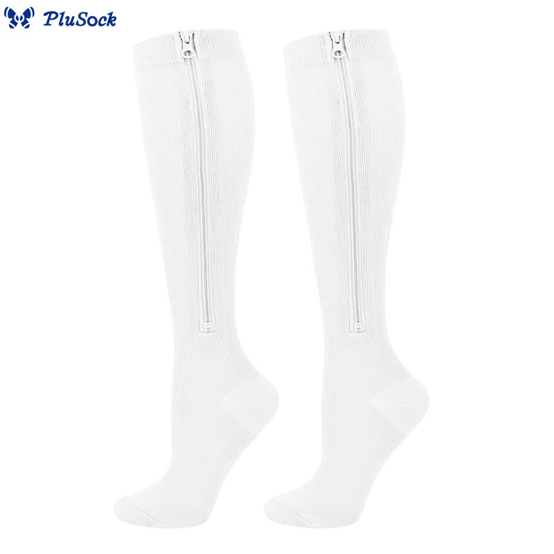 Plus Size Classic Zipper Compression Socks 2XL-7XL(3 Pairs) - image 9