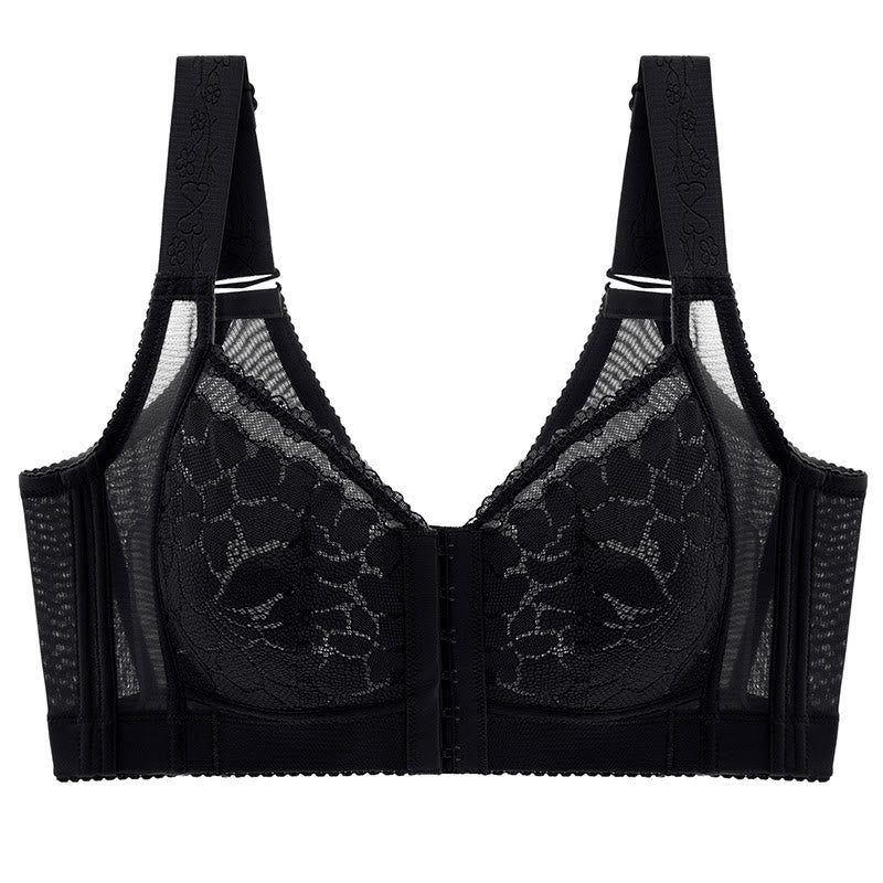 Front Closure Lifting Wireless Bra - Black - 52EFG - image 5