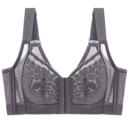 Front Closure Lifting Wireless Bra - Grey - 52EFG - image 4