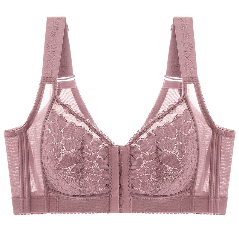 Front Closure Lifting Wireless Bra - Bean Pink - 52EFG - image 7