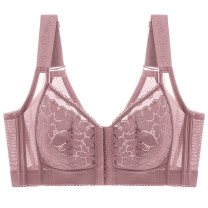Front Closure Lifting Wireless Bra - Bean Pink - 52EFG - image 7