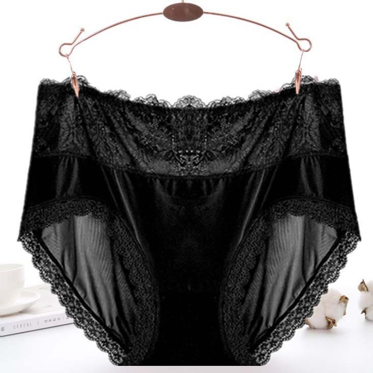Sexy Mesh Lace Panty(3 Packs) - Black - 5XL - image 9