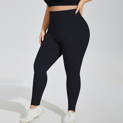 Plus Size High-Waisted Active Shaping Leggings - Black - 4XL - image 2