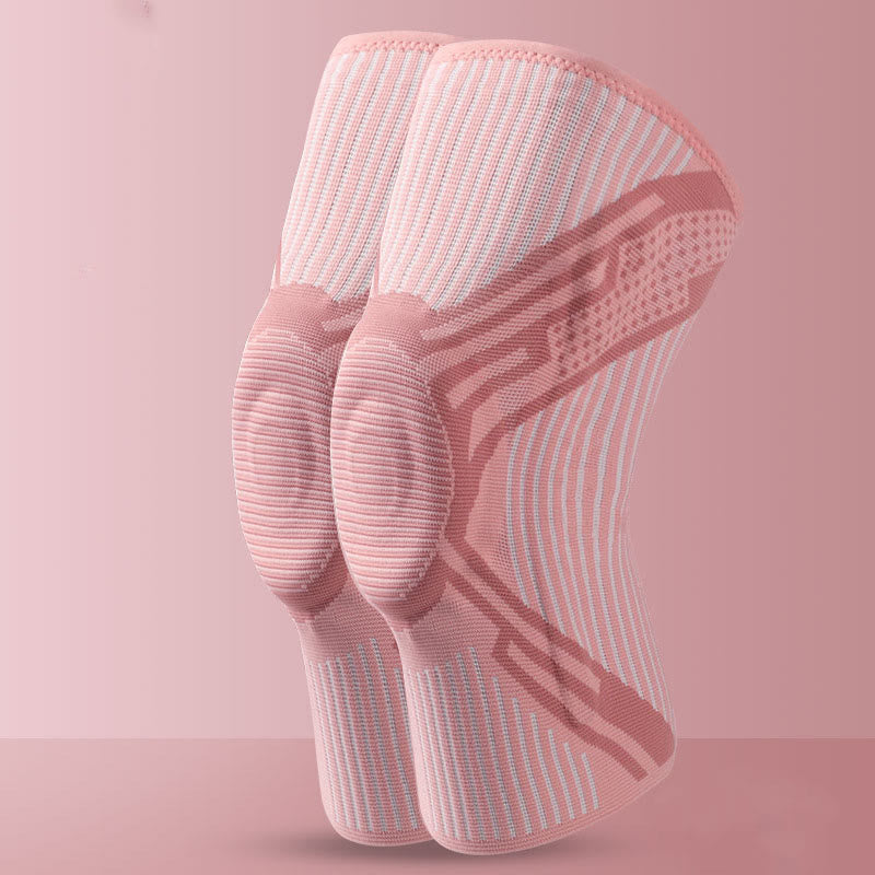 Silicone Pad Support Knee Sleeve - Pink - XL - image 12