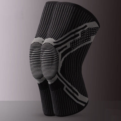 Silicone Pad Support Knee Sleeve - Black - XL - image 11