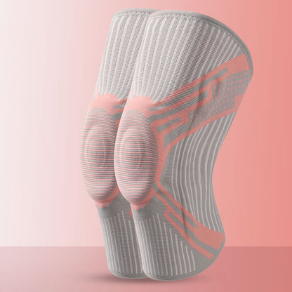 Silicone Pad Support Knee Sleeve - Grey - XL - image 15