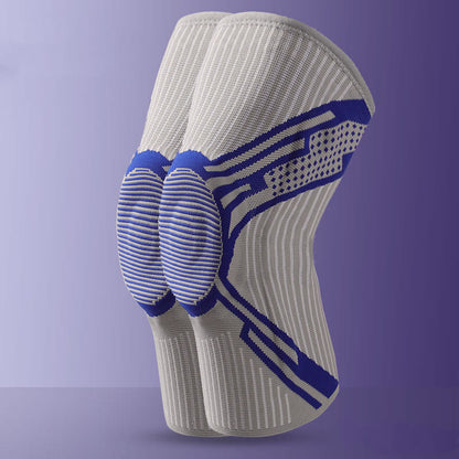 Silicone Pad Support Knee Sleeve - Navy Blue - XL - image 13