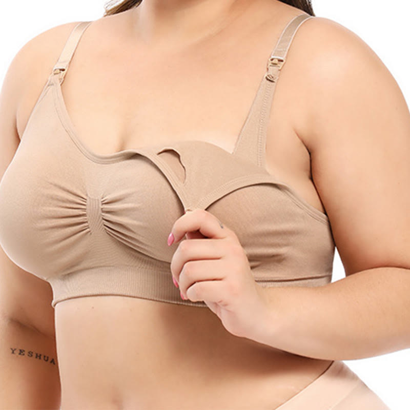 Breastfeeding Wireless Bra - Nude - 4XL - image 4