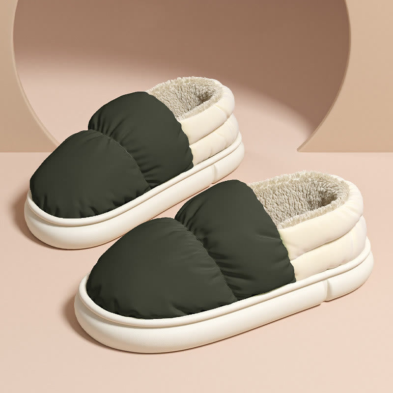 Plus Size Windproof Warm Slippers - Black - EU43-44(US9-10) - image 5