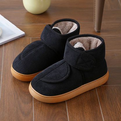 Plus Size Warm Ankle Slippers - Black - EU45-46(US11-12) - image 19
