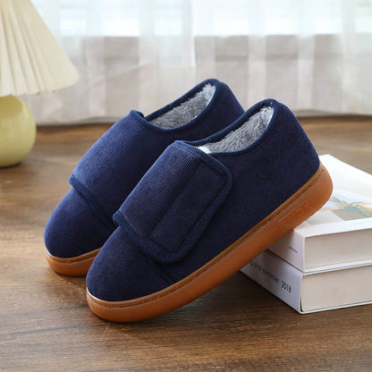 Plus Size Anti Skid Adjustable Diabetic Slippers - Navy Blue - EU43-44(US9-10) - image 9