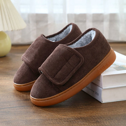 Plus Size Anti Skid Adjustable Diabetic Slippers - Brown - EU43-44(US9-10) - image 10