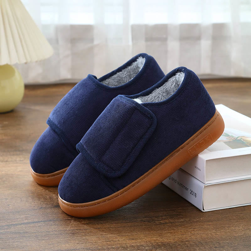 Plus Size Anti Skid Adjustable Diabetic Slippers - Navy Blue - EU43-44(US9-10) - image 9
