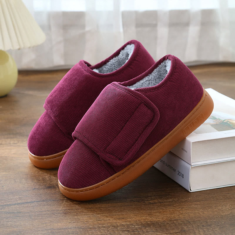 Plus Size Anti Skid Adjustable Diabetic Slippers - Wine - EU43-44(US9-10) - image 11