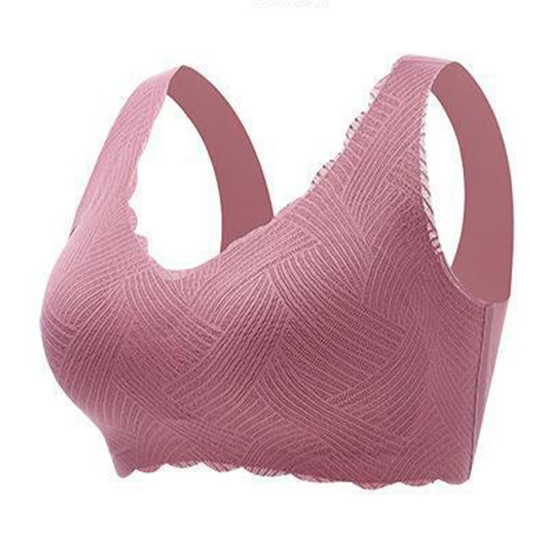 Seamless Push-up Wireless Bra - Purple - 6XL - image 7