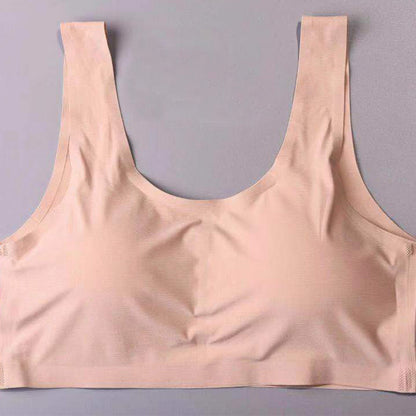 Thin Seamless Wirefree Bra - Nude - 5XL - image 9