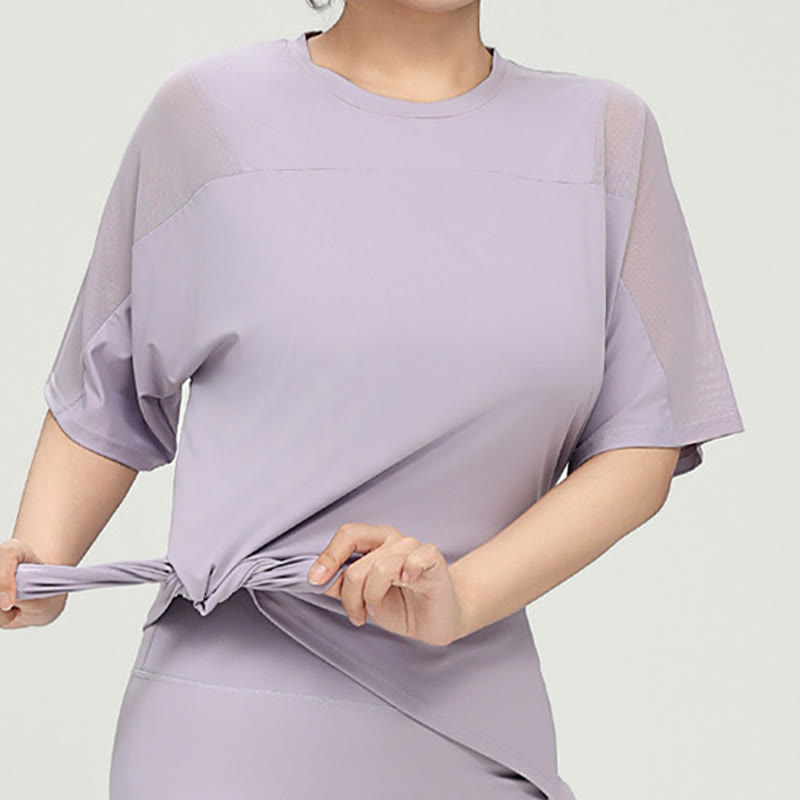 Plus Size Quick Dry Yoga Short Sleeve Shirt