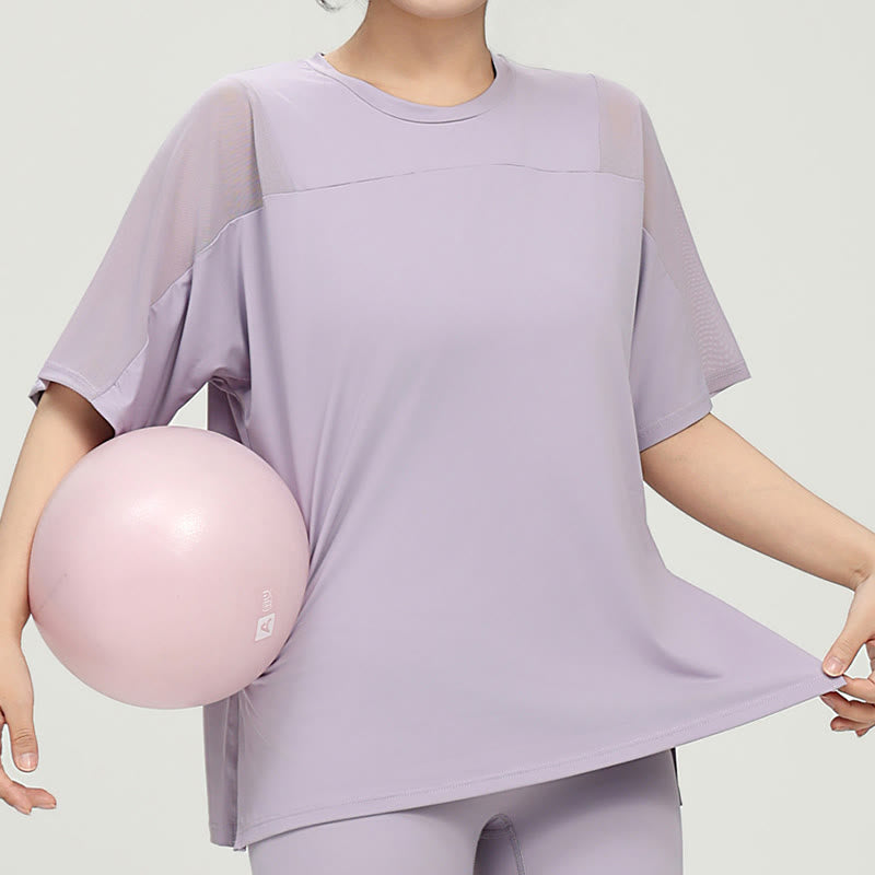 Plus Size Quick Dry Yoga Short Sleeve Shirt - image 1