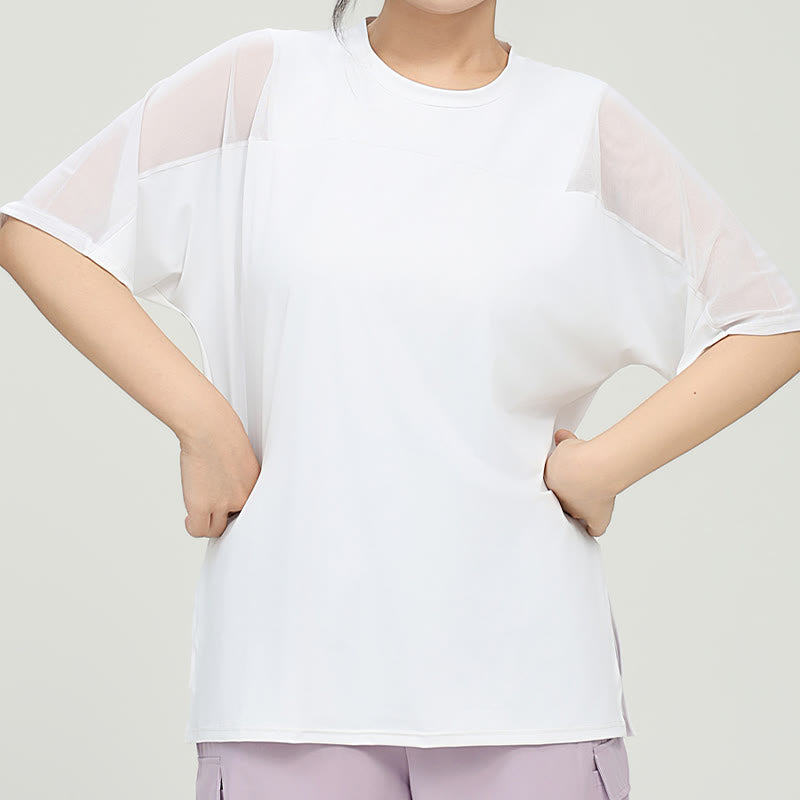 Plus Size Quick Dry Yoga Short Sleeve Shirt