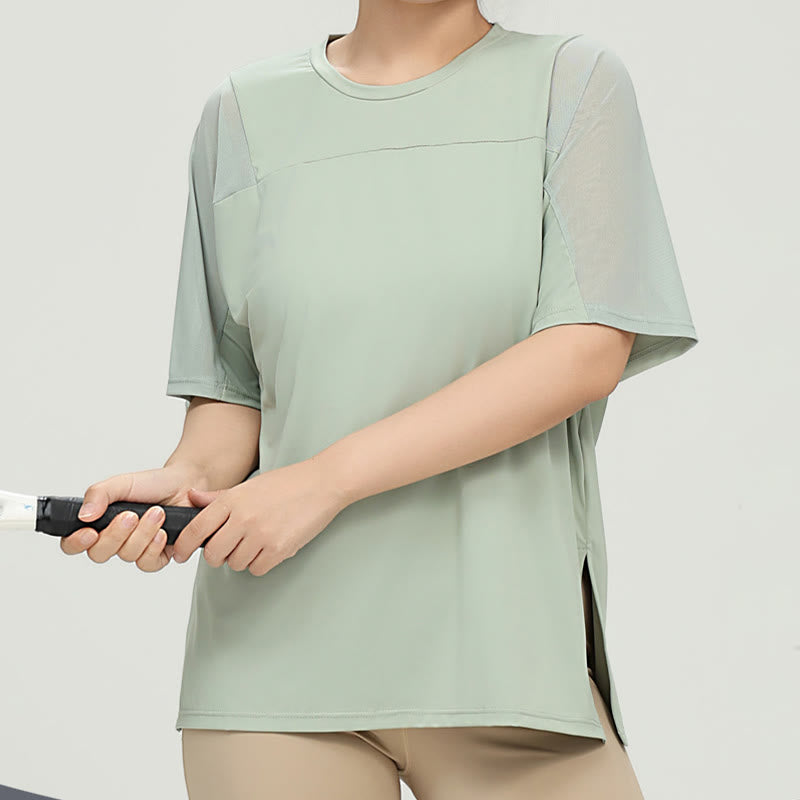 Plus Size Quick Dry Yoga Short Sleeve Shirt - image 9