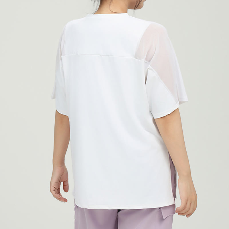 Plus Size Quick Dry Yoga Short Sleeve Shirt - image 8