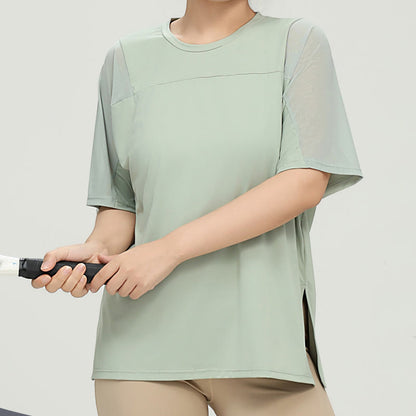 Plus Size Quick Dry Yoga Short Sleeve Shirt