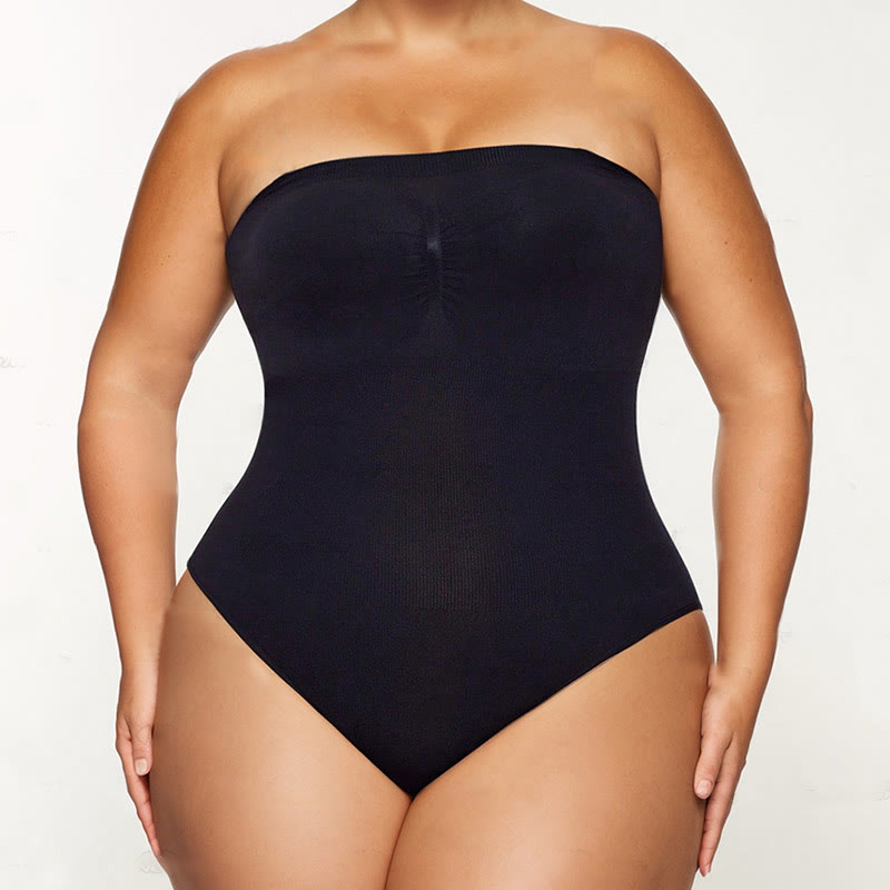 Plus Size Seamless Strapless Shapewear Bodysuit