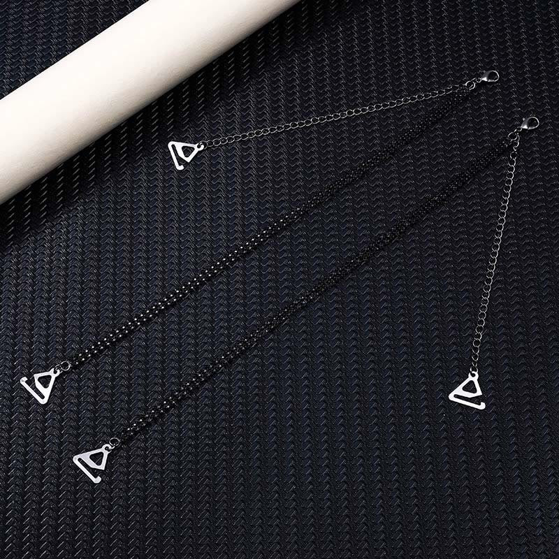 Sexy Rhinestone Jewelry Crystal Lingerie Chain(3 Pairs) - Black 2 Rows - 0.8''Hook - image 7