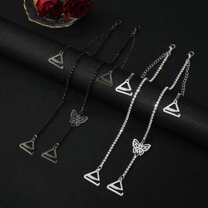 Sexy Rhinestone Shoulder Strap Chain (3 Pairs) - Black Butterfly - 0.8''Hook - image 5