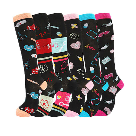 Color Medical Devices Compression Socks(6 Pairs) - Multicolor - S/M - image 0