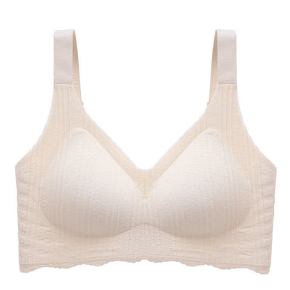 Thin Wave Edge Wireless Sports Bra - Champagne - 6XL - image 2