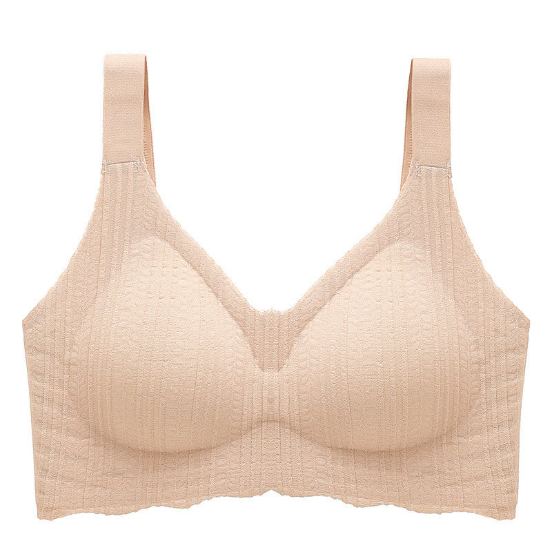 Plus Size Thin Wave Edge Wireless Sports Bra