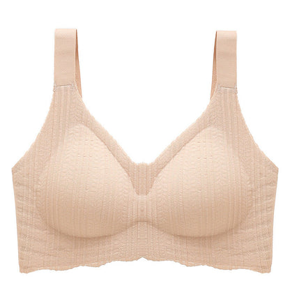 Thin Wave Edge Wireless Sports Bra - Nude - 6XL - image 1