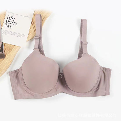 Thin Smooth Seamless Push-up Underwire Bra - Lavender Purple - 44 - C - image 4