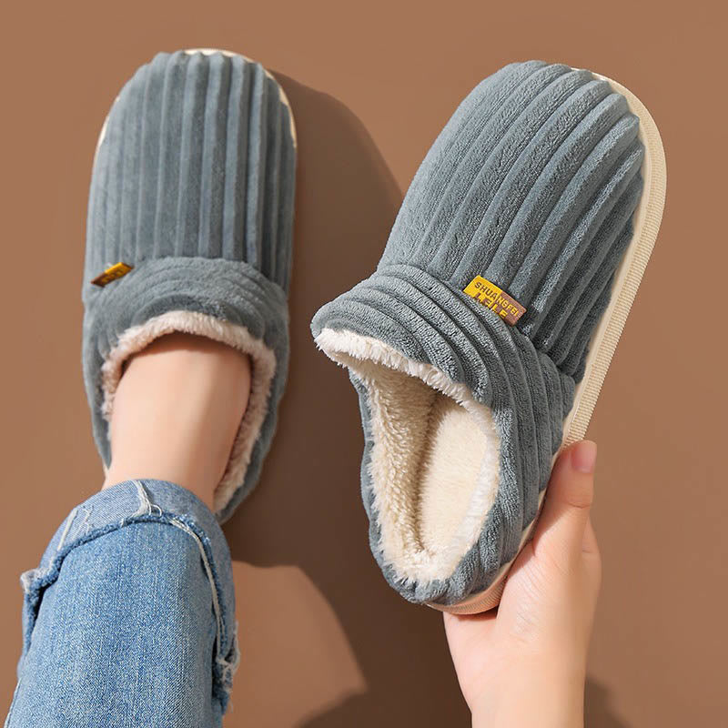 Plus Size Couple Indoor Slippers - Grey - EU44-45(US10-11) - image 13