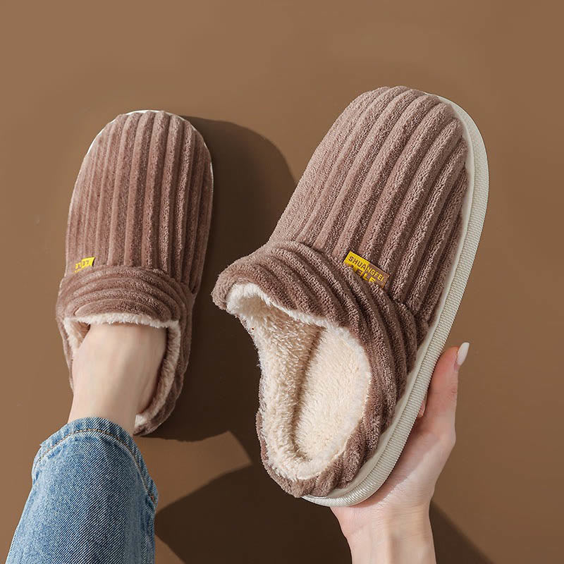 Plus Size Couple Indoor Slippers - Coffee - EU44-45(US10-11) - image 12