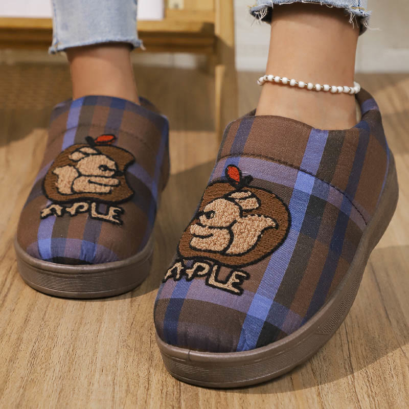 Plus Size Apple Slippers - Coffee - EU44-45(US10-11) - image 10