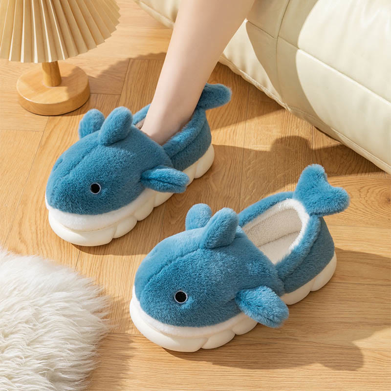 Plus Size Cute Whale Slippers - Blue - EU44-45(US9-10) - image 3