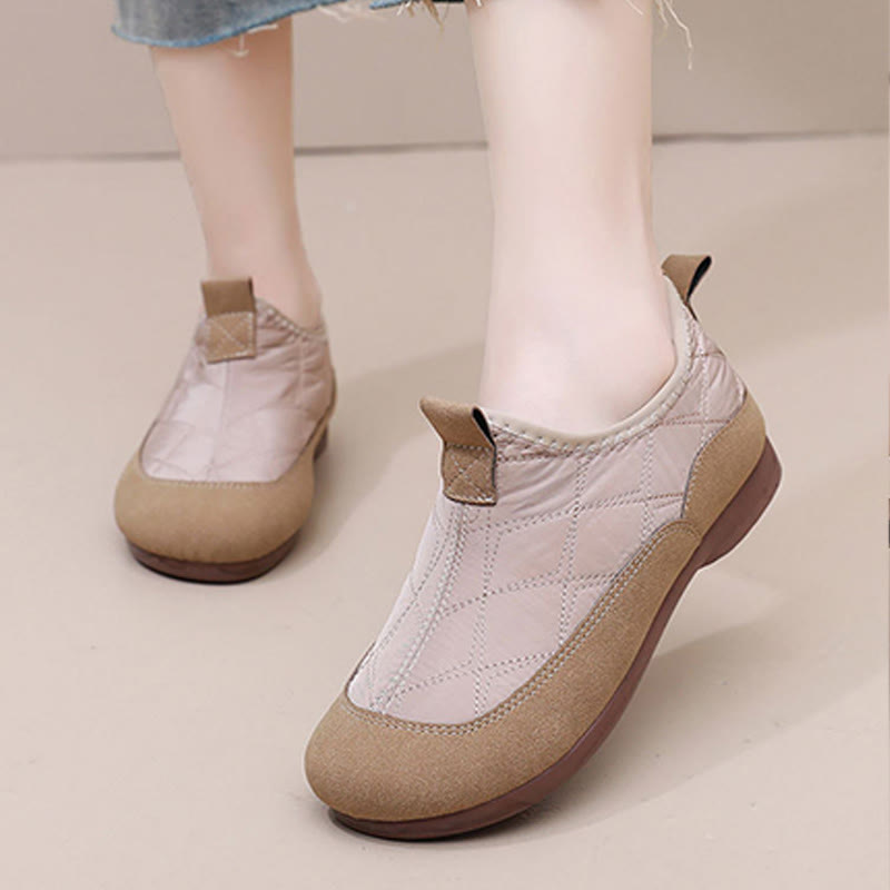 Plus Size Quilted Soft Slippers - image 0