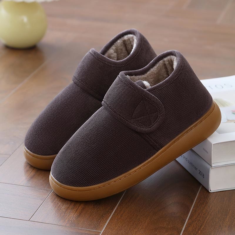 Plus Size Warm Lightweight Sole Slippers - Brown - EU46-47(US10) - image 11