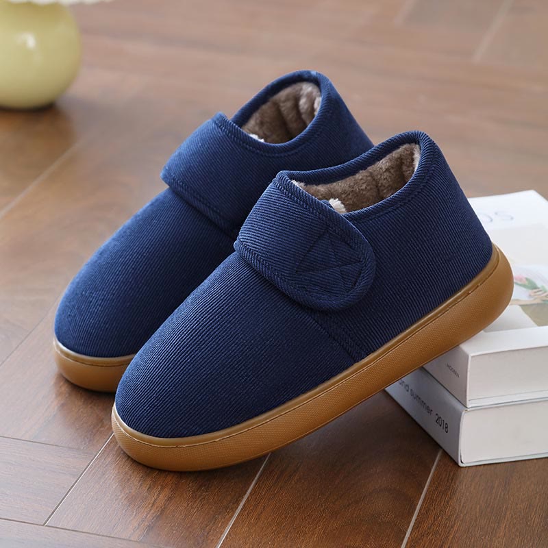 Plus Size Warm Lightweight Sole Slippers - Blue - EU46-47(US10) - image 12