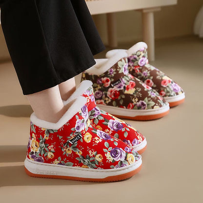 Plus Size Elegant flowers Slippers - image 0