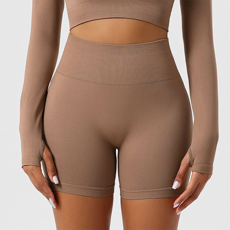 Seamless Outer Wear Sports Yoga Butt Lifting Shorts