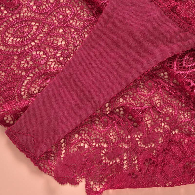 Sexy Lace Cotton Crotch Thong(3 Packs) - image 9