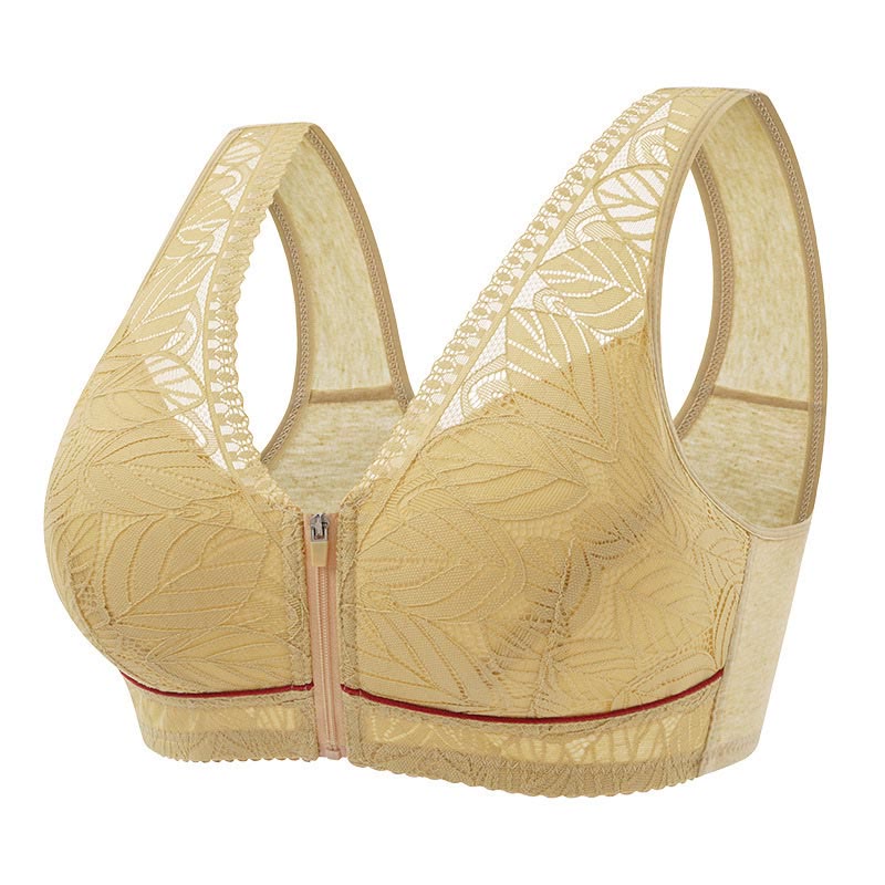 Front Zipper Push Up Wireless Bra - image 7