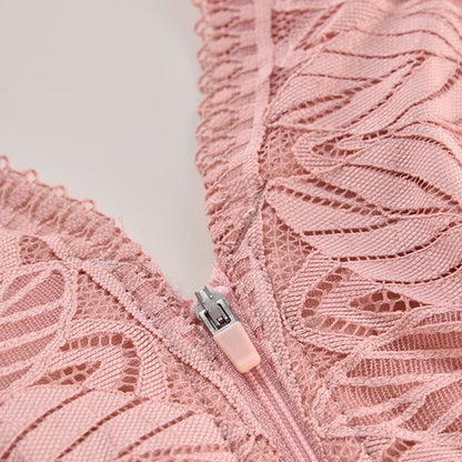 Front Zipper Push Up Wireless Bra - image 9