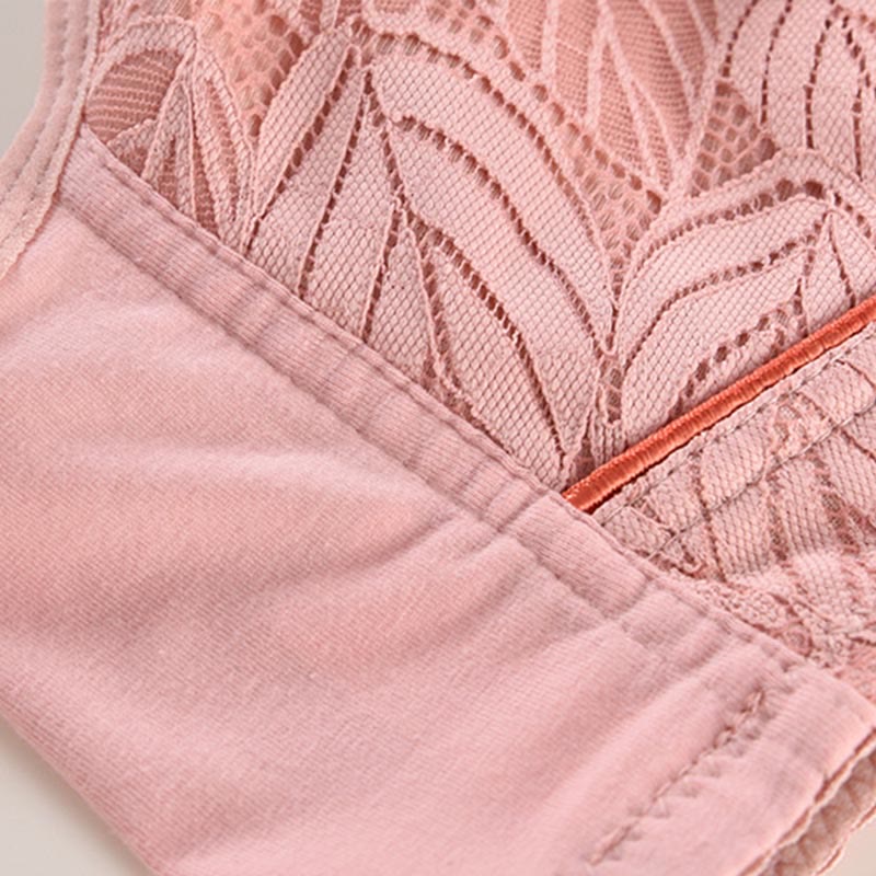 Front Zipper Push Up Wireless Bra - image 10