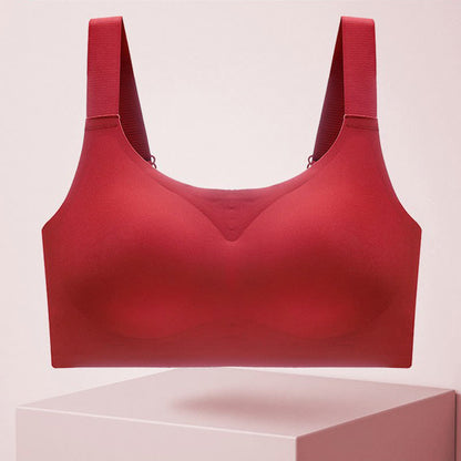 Anti-sagging Wireless Bra - Red - 4XL - image 8