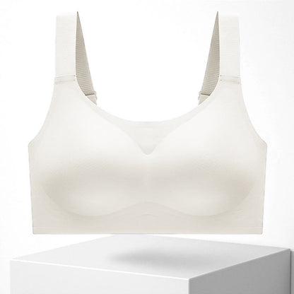 Anti-sagging Wireless Bra - White - 4XL - image 5