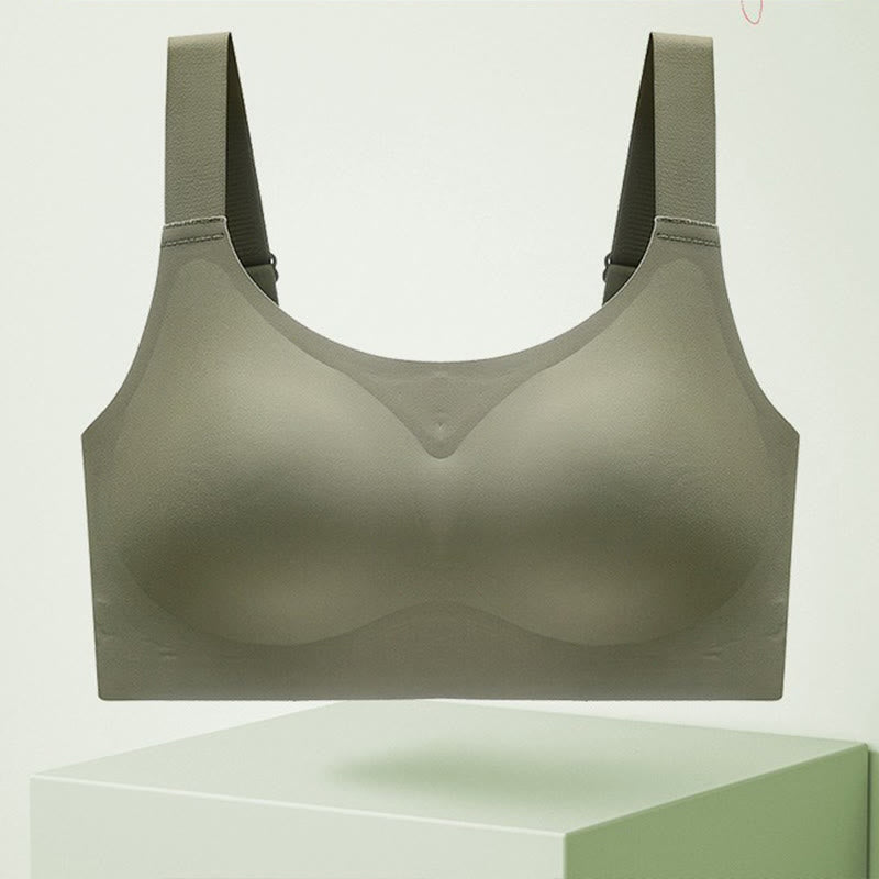 Anti-sagging Wireless Bra - Green - 4XL - image 6